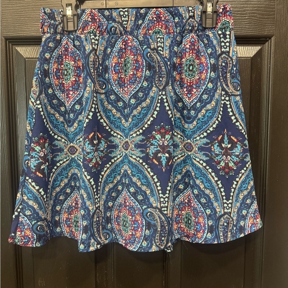 Paisley Print Blue Skirt - Picture 1 of 4